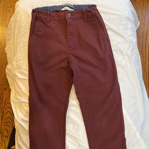 H&M slim fit chinos burgundy (size 11-12y)